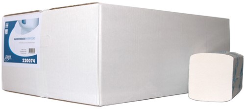 Euro handdoek Interfold cellulose wit 220074 3lgs 42x22cm Doos 20x100 stuks