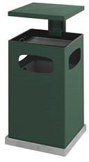 As-papierbak, afneembaar afdak 80L, groen