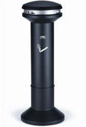 Rubbermaid rokerszuil metaal 101x40cm, zwart, 26L