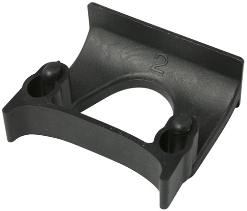 HCS klem voor ophangrail zwart Ø28-40mm