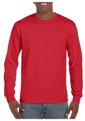 Gildan T-shirt Lange mouwen Mt: L red Heren Comfort Fit Ultra