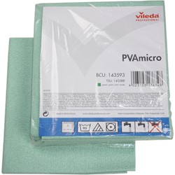 Vileda PVA micro microvezeldoeken 38x35cm groen Pak 5 stuks