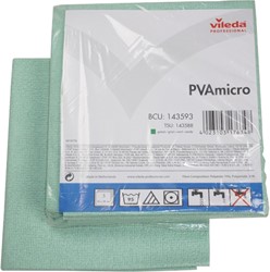 Vileda PVA micro microvezeldoeken 38x35cm groen Pak 5 stuks