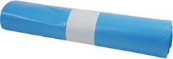 Mondobags afvalzakken LDPE 70x110cm blauw T70 Co2 neutraal. Rol 20 stuks
