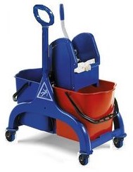 Filmop rolemmer 2x25L Onderstel kunststof Incl.pers /duwbeugel kunststof