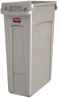 Rubbermaid Slim Jim® container 87L, beige Met luchtsleuven