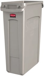 Rubbermaid Slim Jim® container 87L, beige Met luchtsleuven