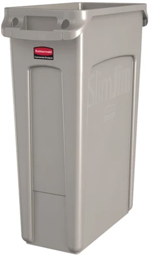 Rubbermaid Slim Jim® container 87L, beige Met luchtsleuven