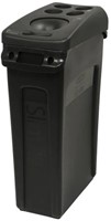 Rubbermaid Slim Jim® container 87L, zwart Met luchtsleuven-2