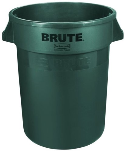 Rubbermaid Brute® container 75,7L, groen, rond Polyethyleen met grepen