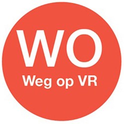 Daymark afwasbare dagstickers ø19mm WO weg op VR rood voedselveiligheid Rol 500 st