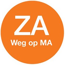 Daymark afwasbare dagstickers ø19mm ZA weg op MA oranje voedselveiligheid Rol 500 st