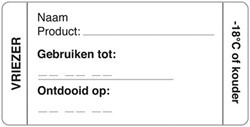Daymark afwasbare dagstickers 35x70mm vriezer voedselveiligheid Rol 250 st