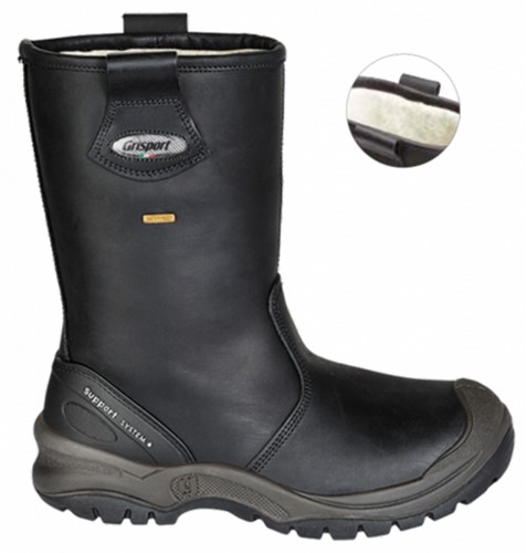 Grisport V-laars 72401C&L S3KN Mt:47, zwart gevoerd Voering van imitatiewol