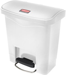 Rubbermaid Slim Jim Front Step-On Pedaalcontainer - Wit - 15 liter