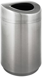 Afvalbak met grote capaciteit 120L, Ø58cm, mat RVS FPP