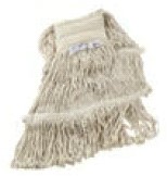 Ecolab Tornado dweilmop 400g wit katoen/kunstvezel met band gelust