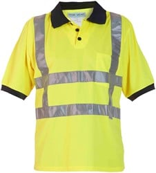 Hydrowear polo Tilburg Mt:M, Hi-Vis geel, RWS Trafficline, EN 20471