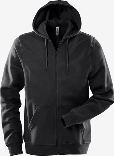 Acode sweatshirt 1736 SWB Mt: L zwart capuchon rits en lange mouwen