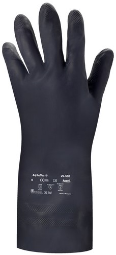 Ecolab veiligheidshandschoenen heren Mt:9 Ansell 29-500 Alpha tec