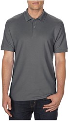 Gildan polo Double Pique Mt:L, charcoal Regular Fit, DryBlend, heren