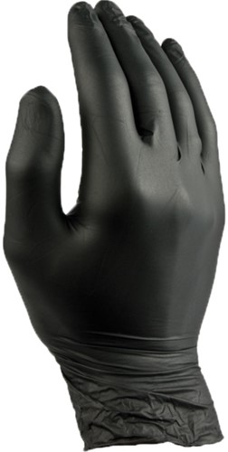 ComFort handschoenen + nitril poedervrij Mt:M zwart Box 100 stuks-2