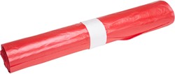 Powersterko afvalzakken HDPE 60x80cm rood T25 Rol 25 stuks