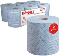 WypAll L20 poetsdoeken Essential Airflex blauw 7277 2lgs. 38x19.5cm Pak 6x400 dk