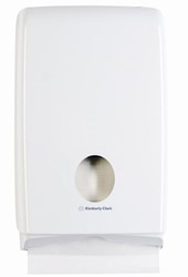 Aquarius Slimfold Handdoek Dispenser U7024 – Compact wit wandmodel