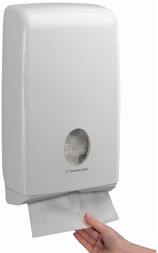 Aquarius slimfold handdoeken dispenser wit U7024-3