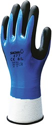 Showa Winter nitril handschoenen zwart/blauw 477