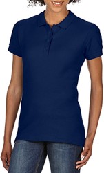 Gildan polo Double Pique Mt:L, navy Comfort Fit, SoftStyle, dames