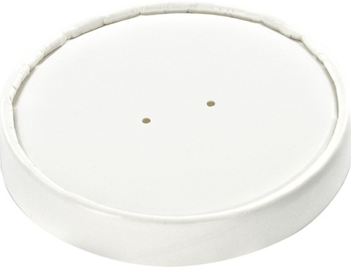 Deksel rond karton/PE Ø91mm wit 452285 Doos 500 stuks