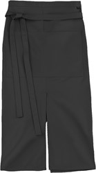 CG schort Milano Classic bag + Mt:100 x100cm, black Sloof met zak en split