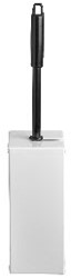 Quartz White toiletborstel houder RVS mat wit 448901 geschikt voor wandmontage