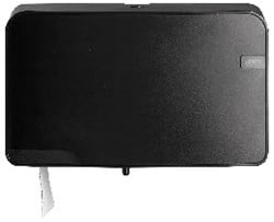 Quartz Black toiletrolhouder duo mini jumbo zwart 441057