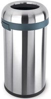 Simplehuman afvalbak 60L, mat RVS, open top