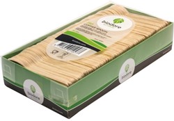 Biodore koffielepel hout 98mm ongecoat 457193/600651 Pak 250 stuks