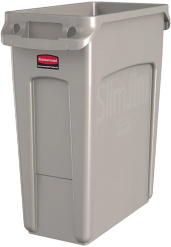 Rubbermaid Slim Jim® container 60L, beige Met luchtsleuven