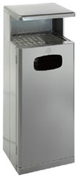 Buitenafvalbak met afdak 55L, aluminium