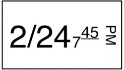 Daymark stickerrol 1-lijnpistool. Rol 750 st. HACCP voedselveiligheid