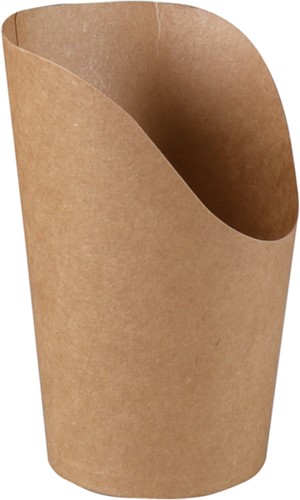Biodore bak kraft / PLA 350ml snackbak bruin 12Oz 122mm Pak 50 stuks