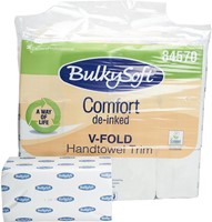 BulkySoft V-vouw handdoek Comfort Trim wit 84570 2lgs. 21x21cm Easybag 12x250st