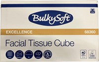 BulkySoft facial tissue cube Classic Pure Cell. wit 68360 2lgs. 21x21cm Doos 24x90 st.