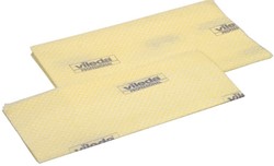 Vileda stofwisdoek geel HP 24x60cm. BCU 133920 geimpregneerd. Pak 50 stuks