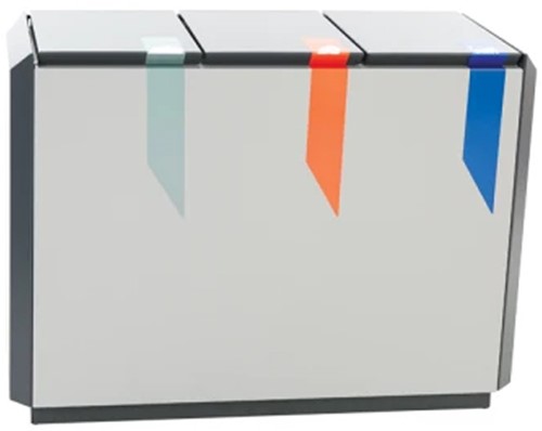 Recyclostar 3 afvalscheidings unit 165L lichtgrijs 997x453x745mm