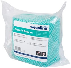 Wecoline Clean’n Easy hygiëne doek 36x30cm groen 70%ethanol Doos 3x150 st.navulverpakking