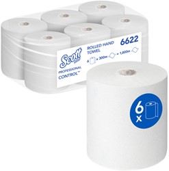 Scott handdoekrol Control Airflex wit 6622 1lgs. 300m x20cm Pak 6 rol