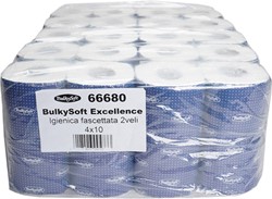 BulkySoft toiletpapier wikkel Premium Pure cell. wit 66680 2lgs. 250vel pak 4x10 rol