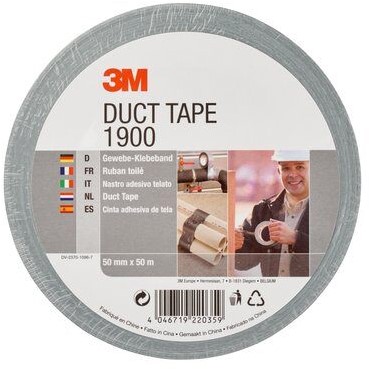 3M Economy Duct tape 1900 zilver 50mmx50m